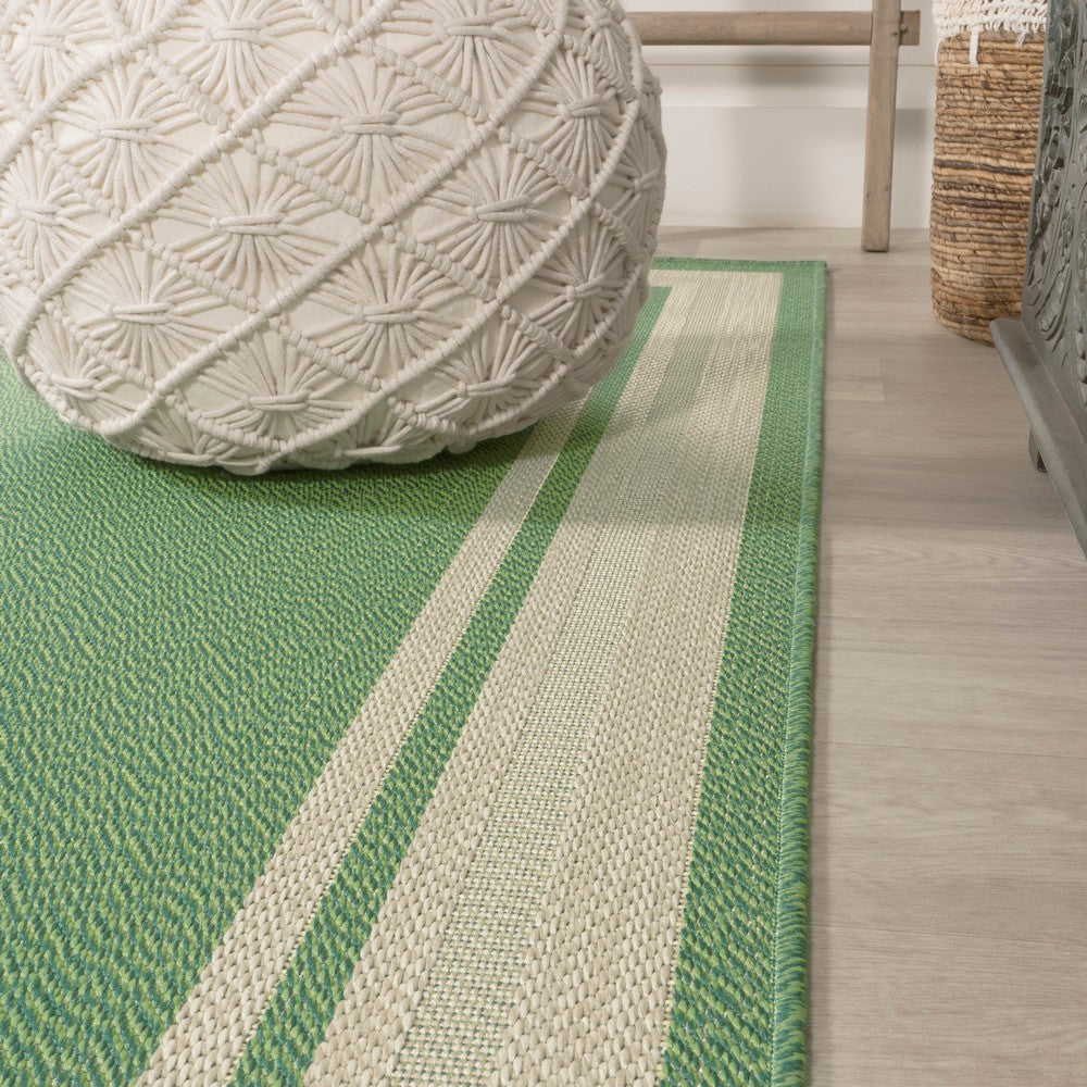 Mae Modern Border Stripe Indoor/outdoor Area Rug