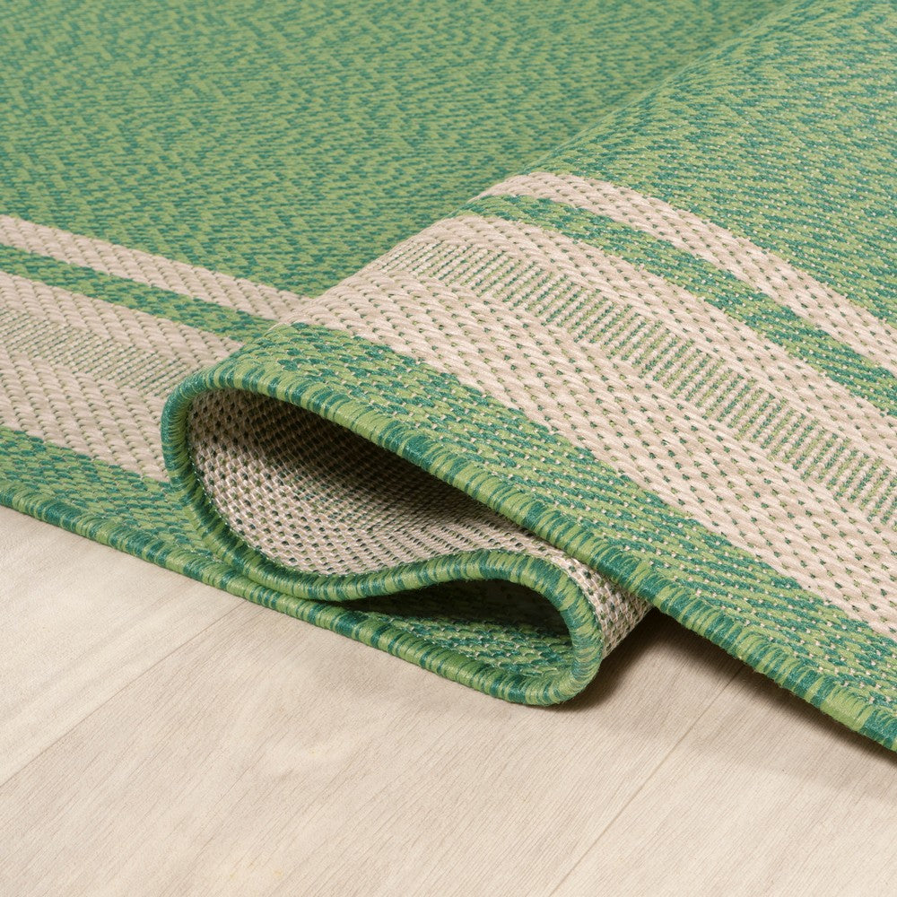 Mae Modern Border Stripe Indoor/outdoor Area Rug