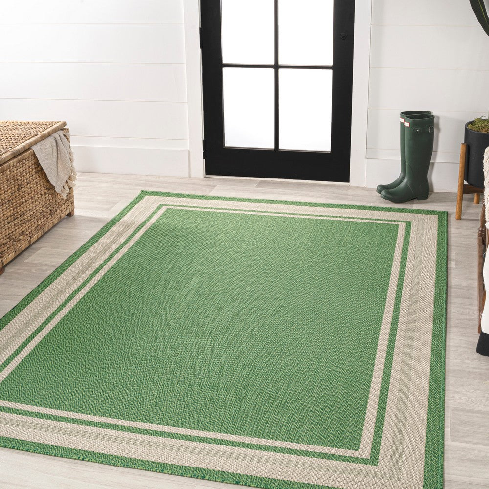 Mae Modern Border Stripe Indoor/outdoor Area Rug