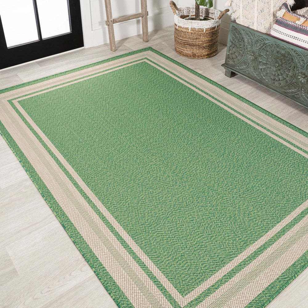 Mae Modern Border Stripe Indoor/outdoor Area Rug