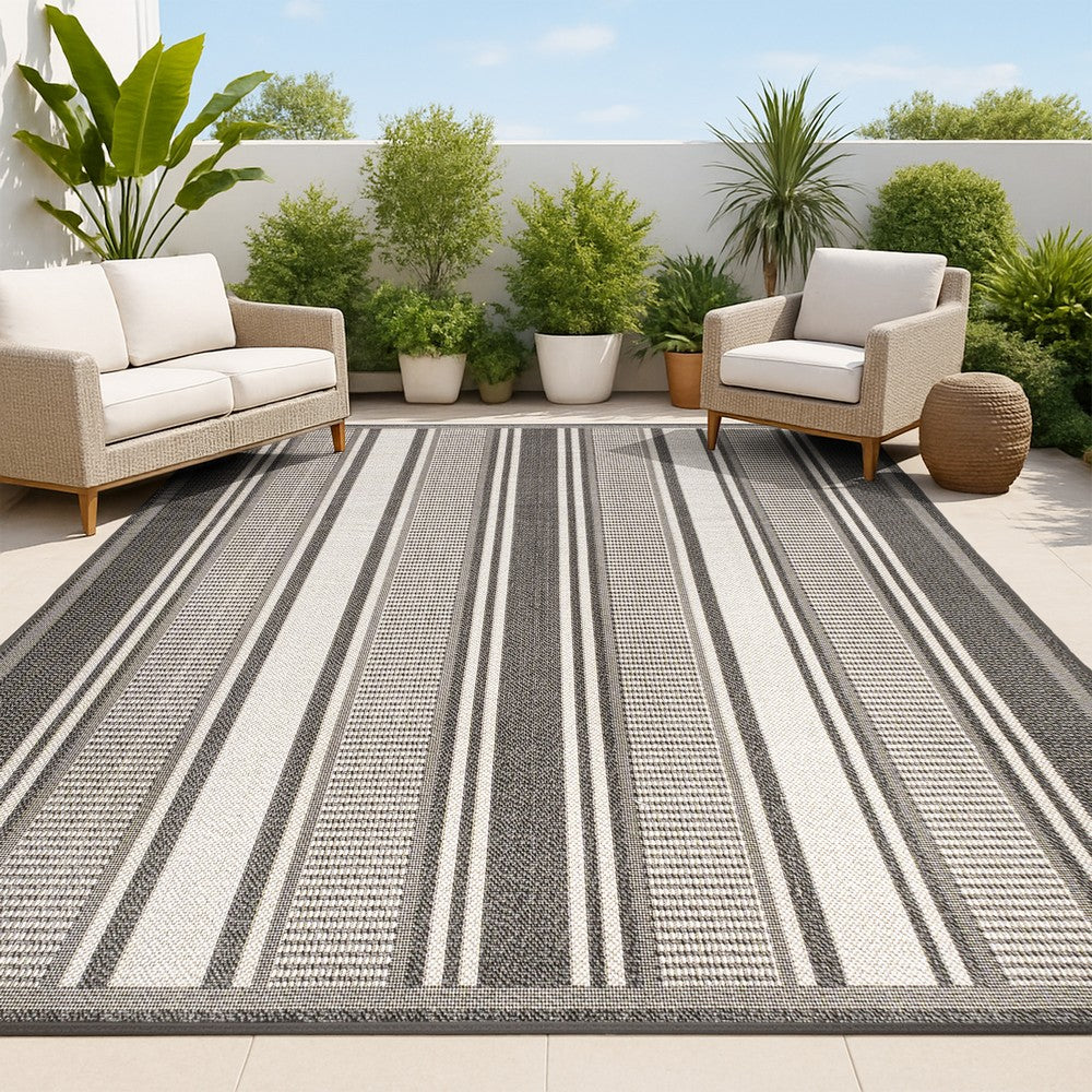 Gibson Modern Double Stripe Indoor/outdoor Area Rug
