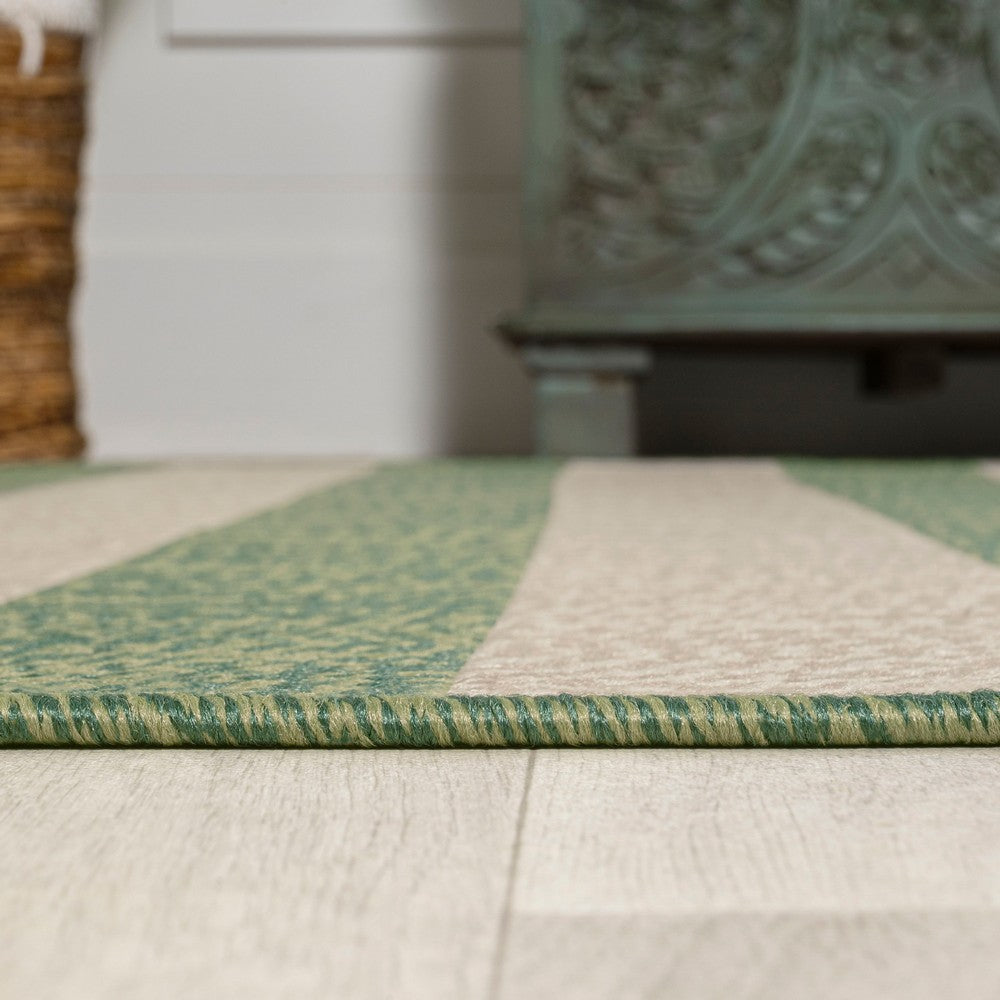 Amos Two-tone Wide Stripe Indoor/outdoor Area Rug