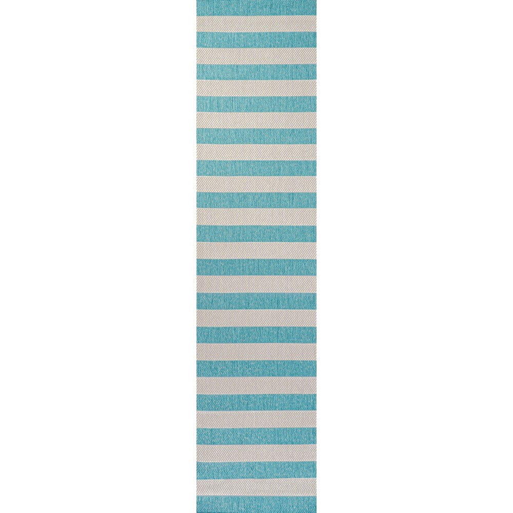 Amos Two-tone Wide Stripe Indoor/outdoor Area Rug