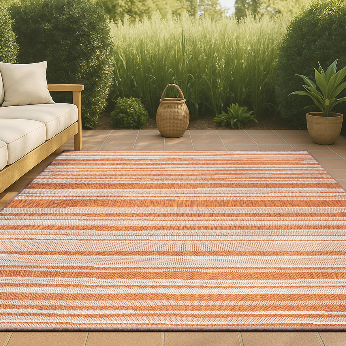 Jane Wavy Stripe Modern Indoor/outdoor Area Rug