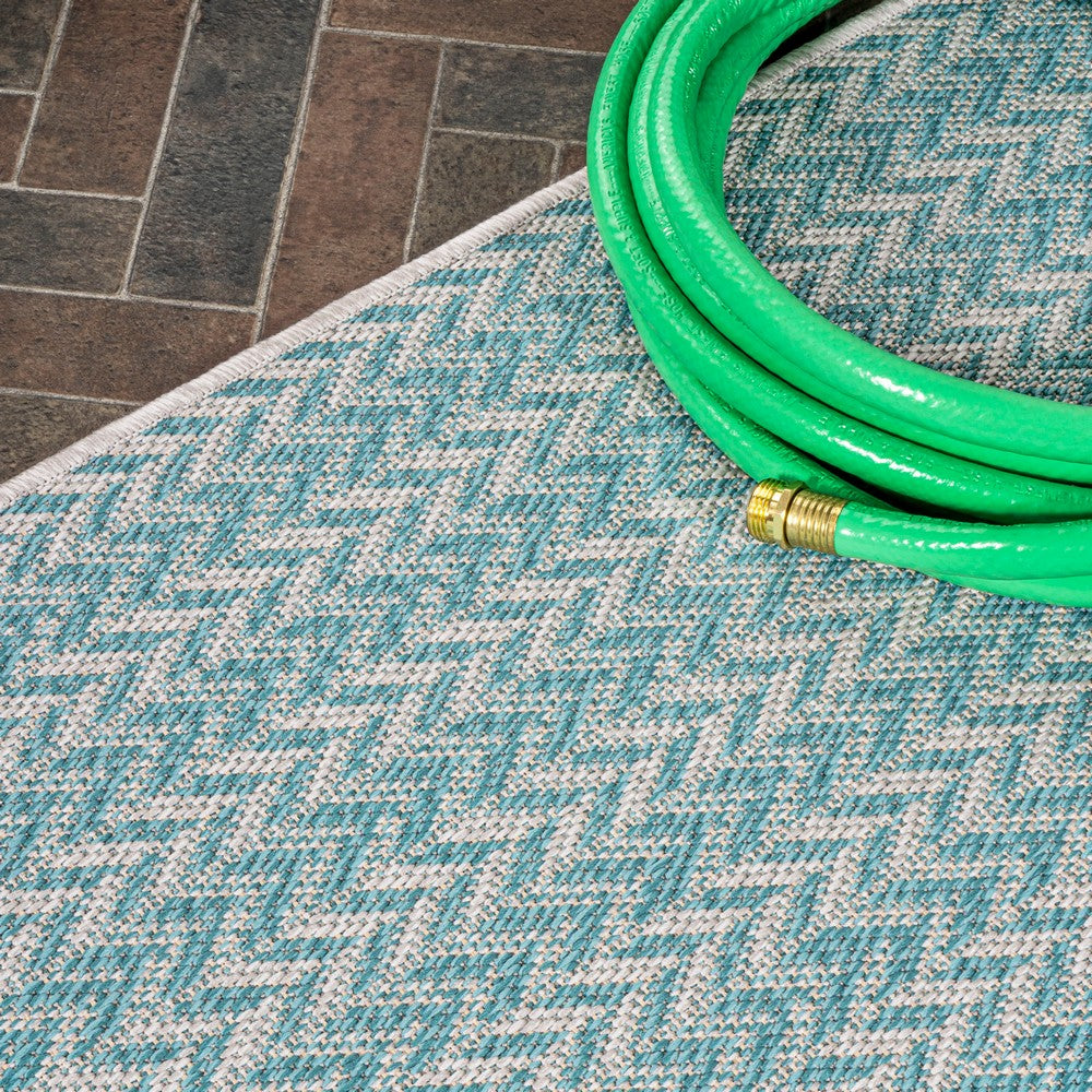 Ortega Modern Concentric Squares Indoor/outdoor Area Rug