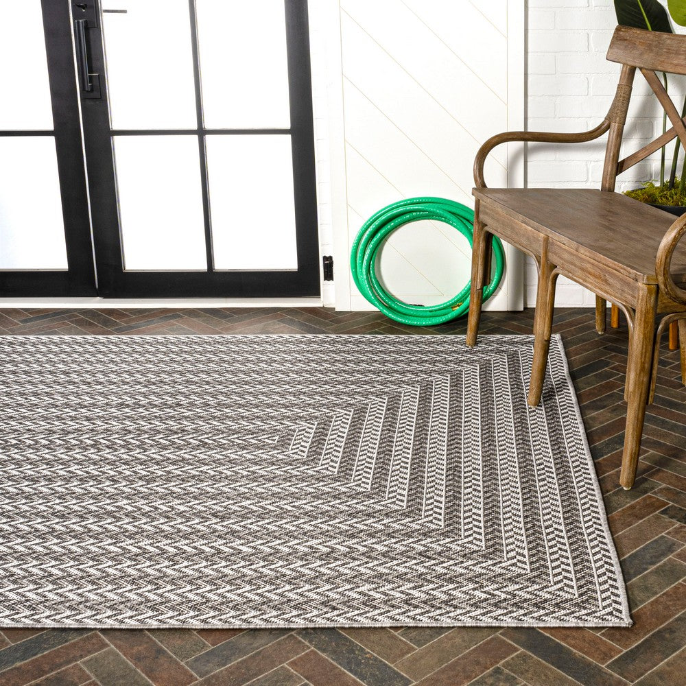 Ortega Modern Concentric Squares Indoor/outdoor Area Rug