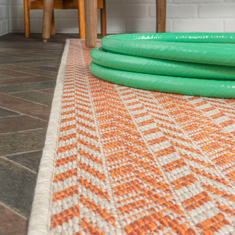 Ortega Modern Concentric Squares Indoor/outdoor Area Rug