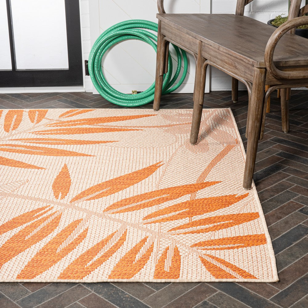 Angie Tropical Palm Leaf Indoor/outdoor Area Rug
