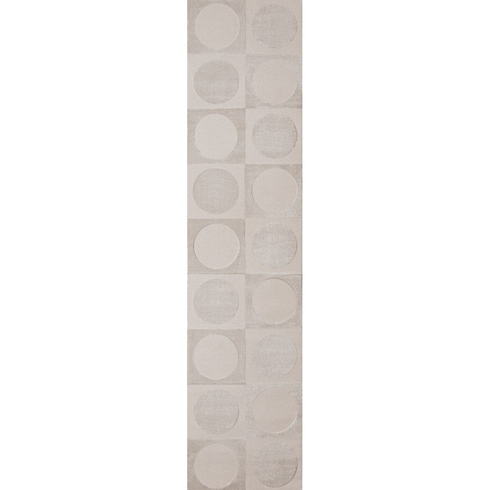 Geometric Modern Geometric Circles In Squares High-Low Area Rug