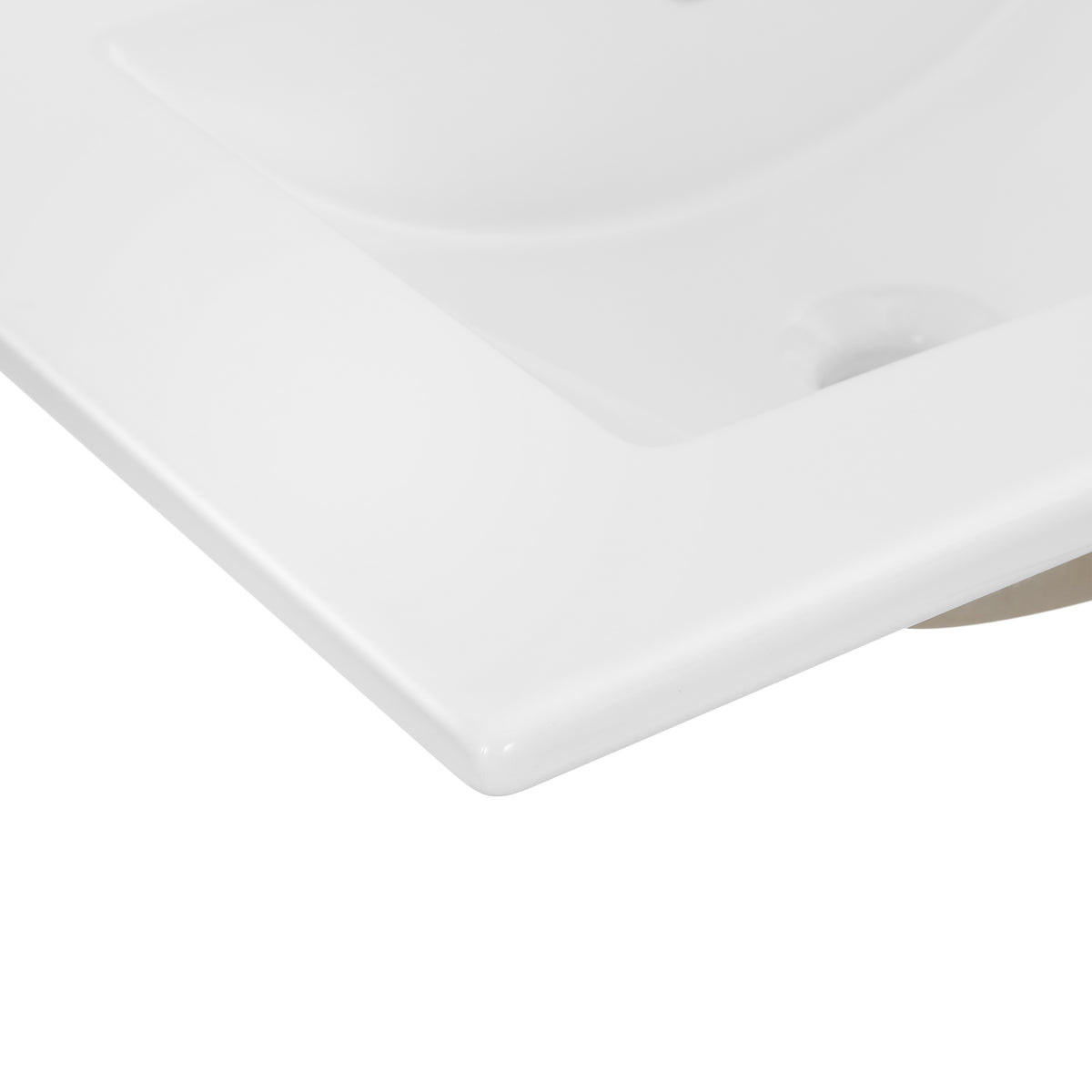 Ceramic Rectangular Ceramic Single Sink Basin Vanity Top