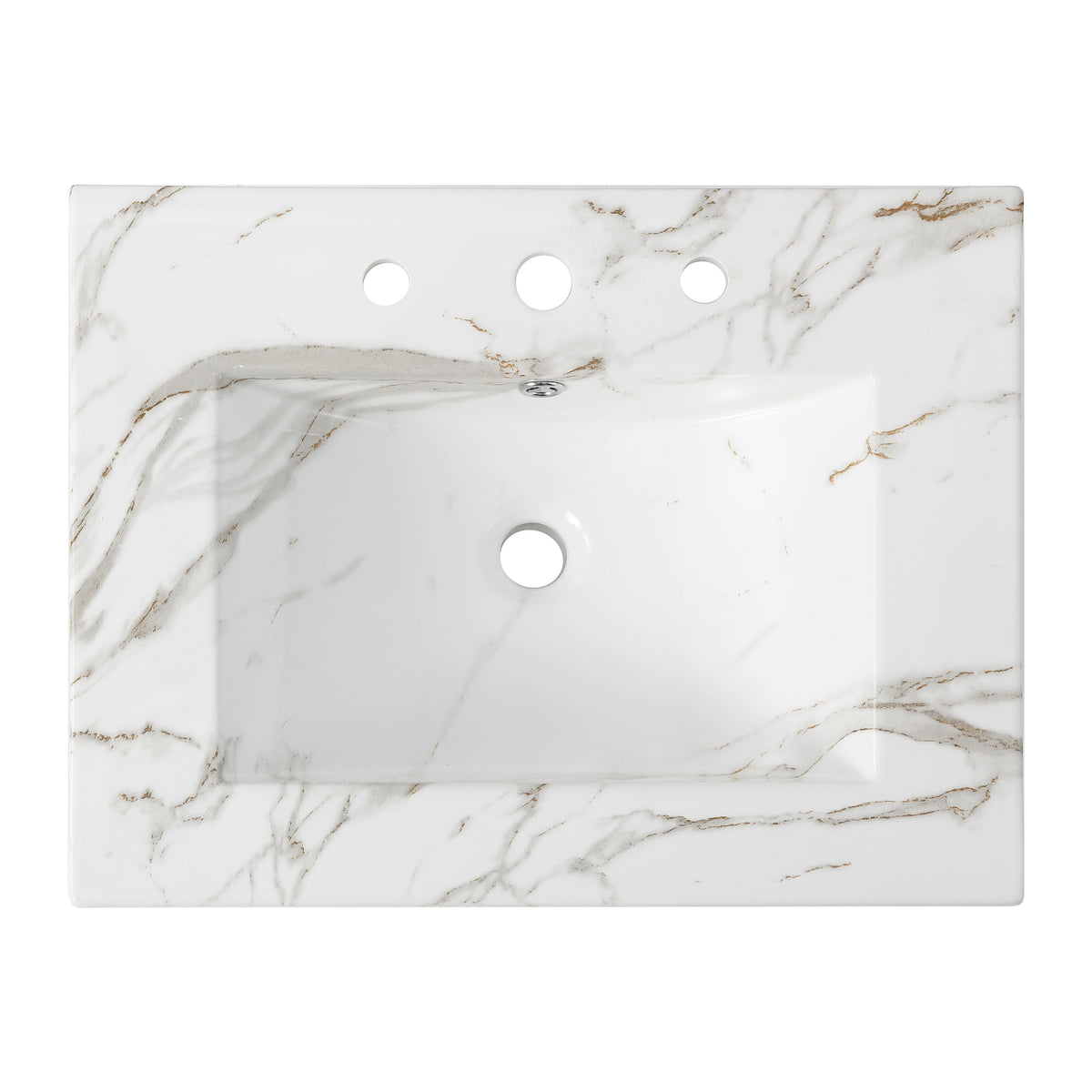 Ceramic Rectangular Ceramic Single Sink Basin Vanity Top