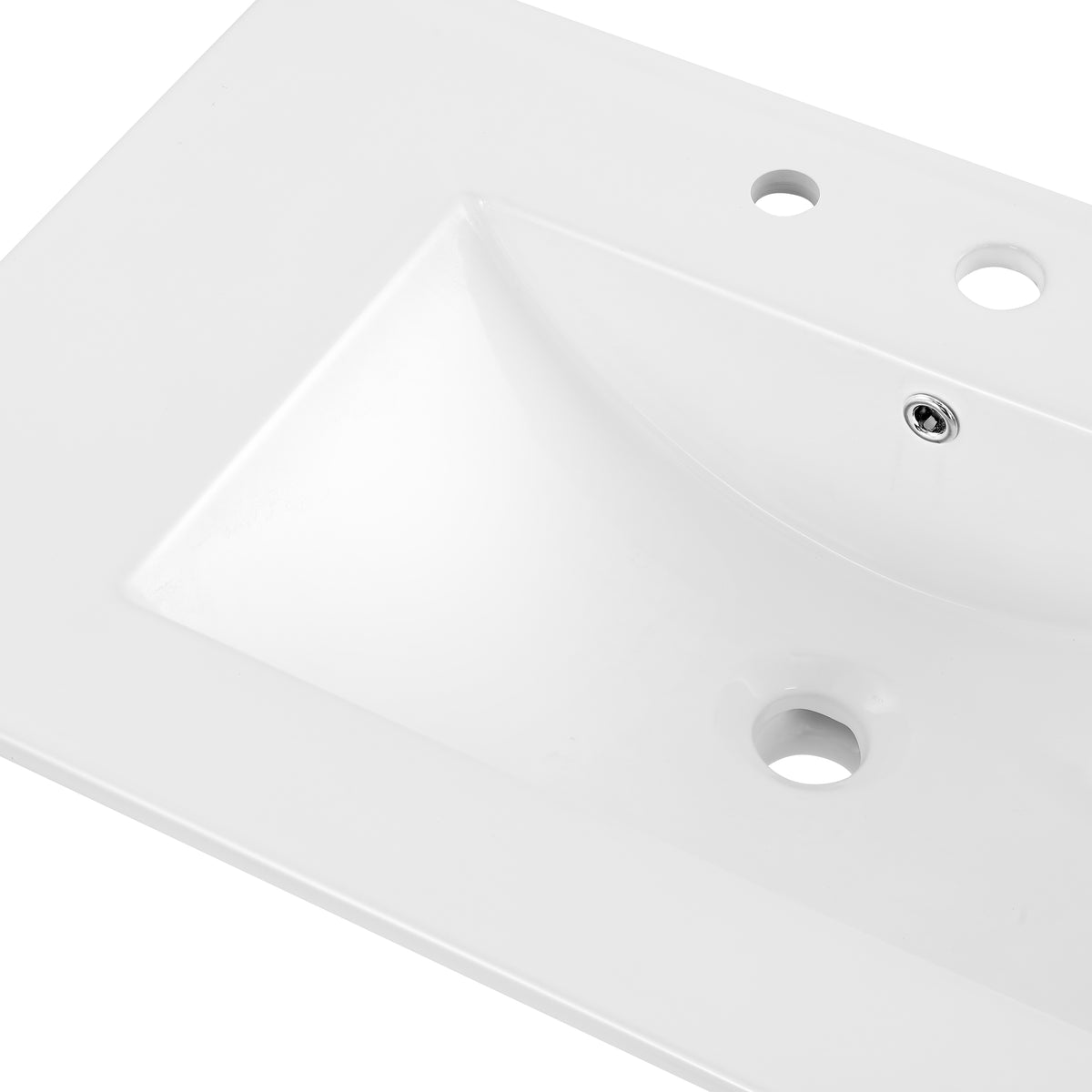Ceramic Rectangular Ceramic Single Sink Basin Vanity Top