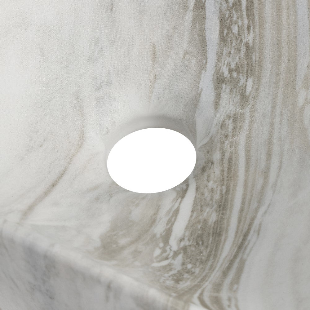 Aurora 15 in. W x 8 in. D Modern Wall Mounted Rectangular Ceramic Mini Sink