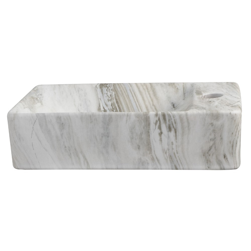 Aurora 15 in. W x 8 in. D Modern Wall Mounted Rectangular Ceramic Mini Sink