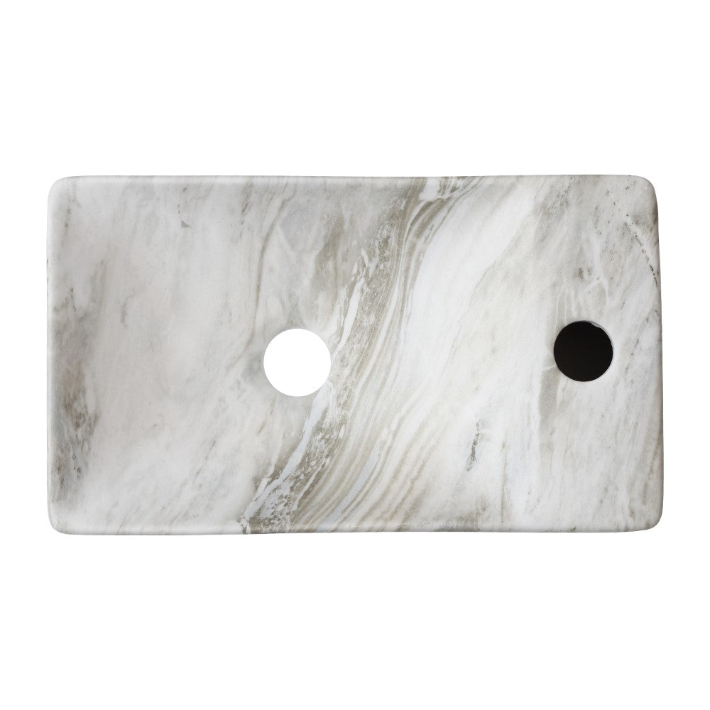 Aurora 15 in. W x 8 in. D Modern Wall Mounted Rectangular Ceramic Mini Sink