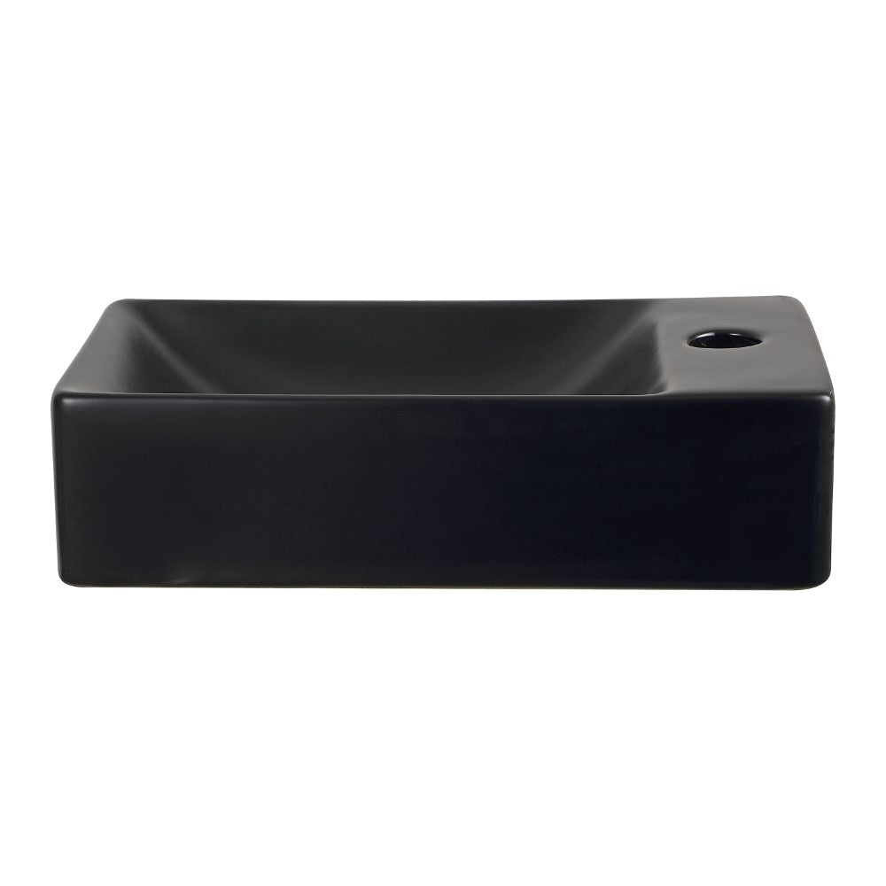 Aurora 15 in. W x 8 in. D Modern Wall Mounted Rectangular Ceramic Mini Sink