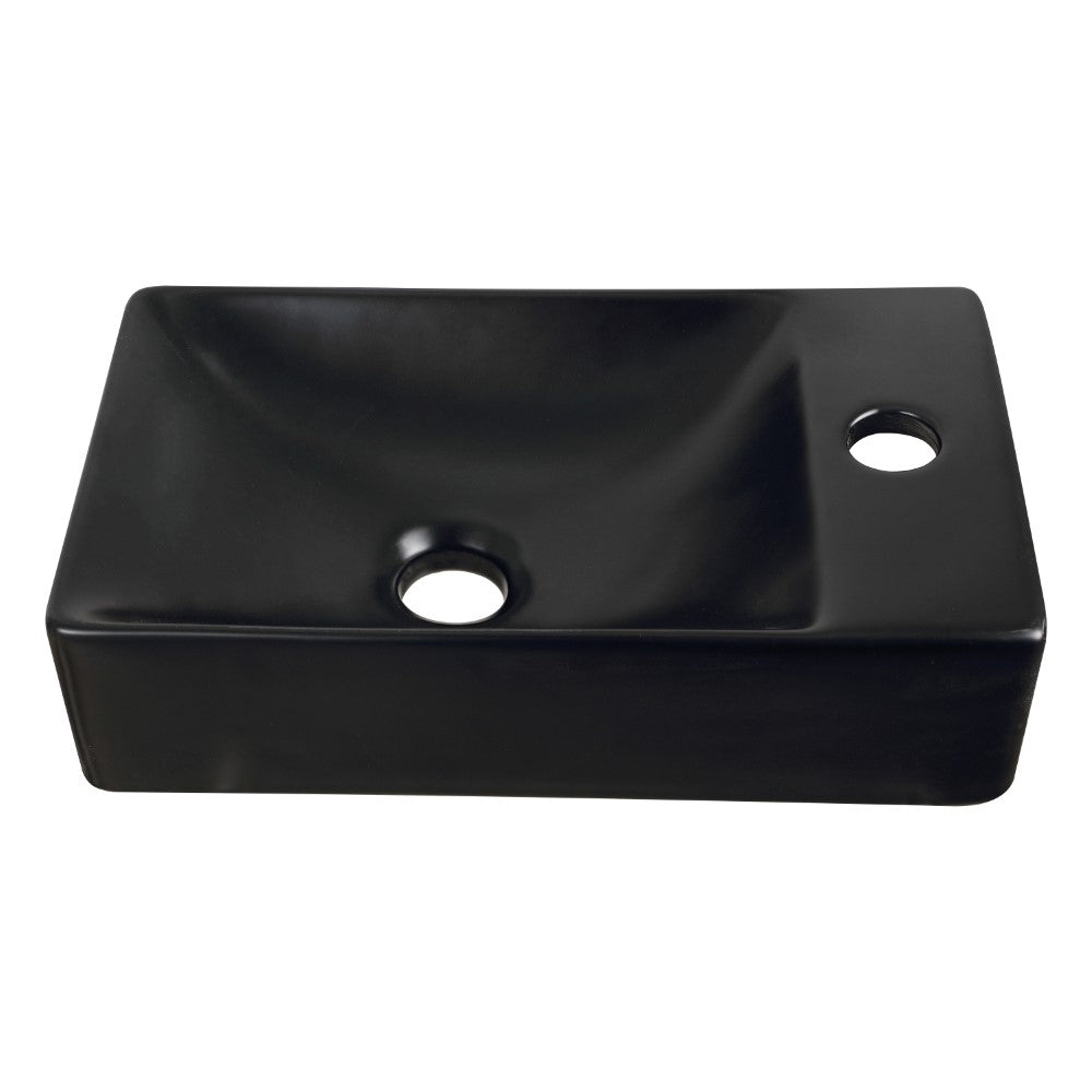 Aurora 15 in. W x 8 in. D Modern Wall Mounted Rectangular Ceramic Mini Sink
