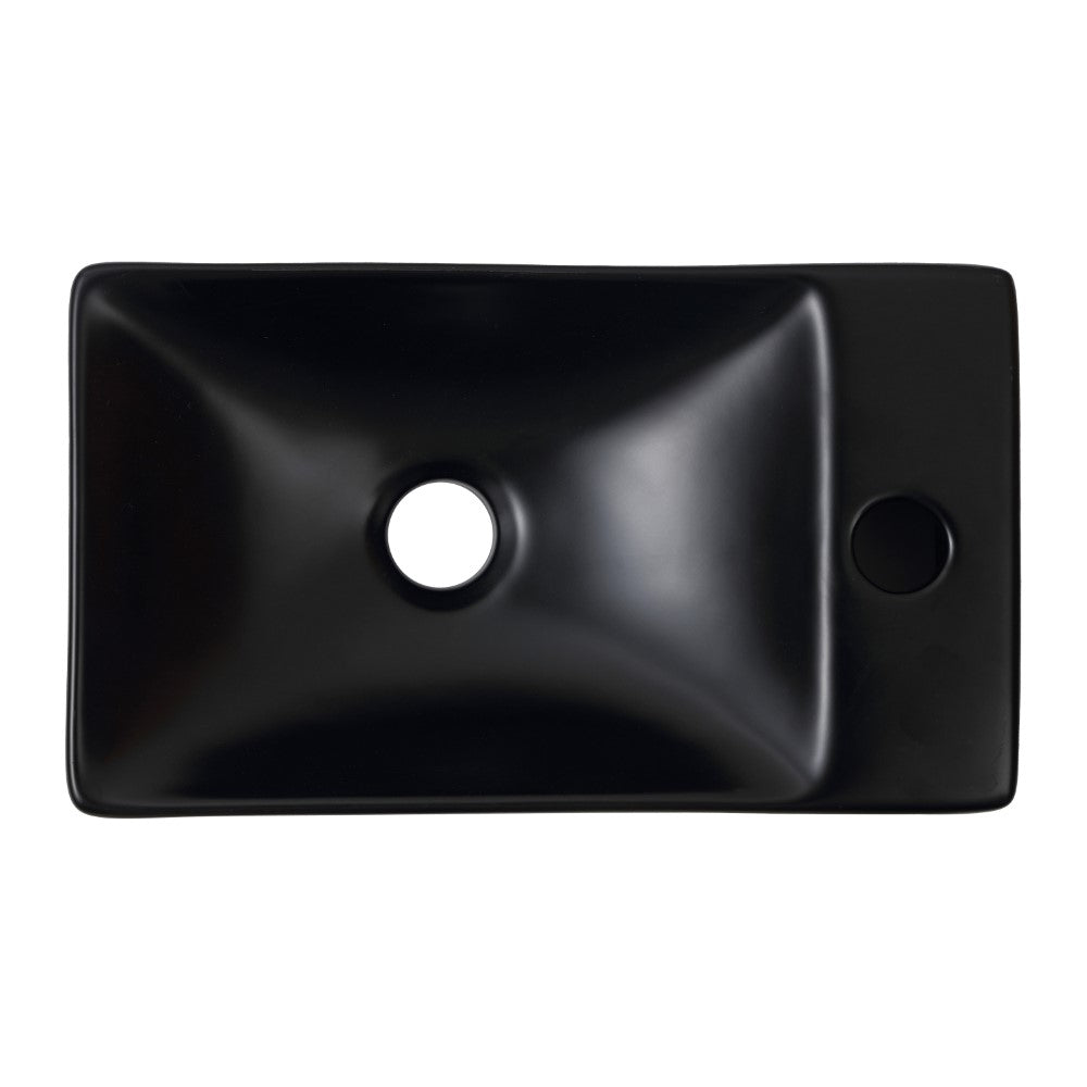 Aurora 15 in. W x 8 in. D Modern Wall Mounted Rectangular Ceramic Mini Sink