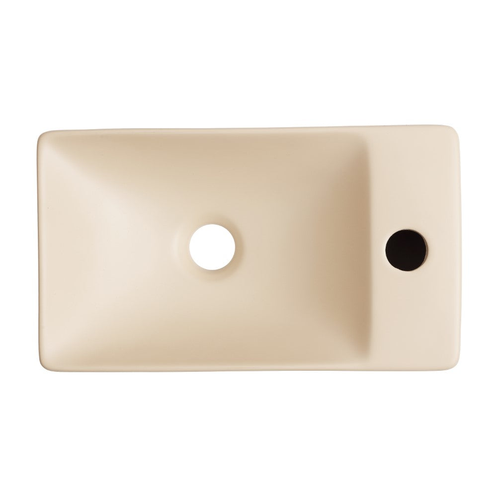 Aurora 15 in. W x 8 in. D Modern Wall Mounted Rectangular Ceramic Mini Sink