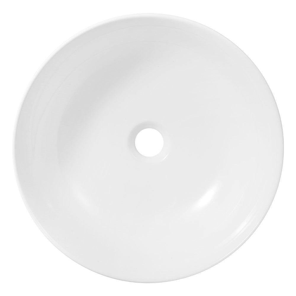 Aeri 15.5 in. Round Classic Designer Ceramic Bathroom Bowl Vessel Sink