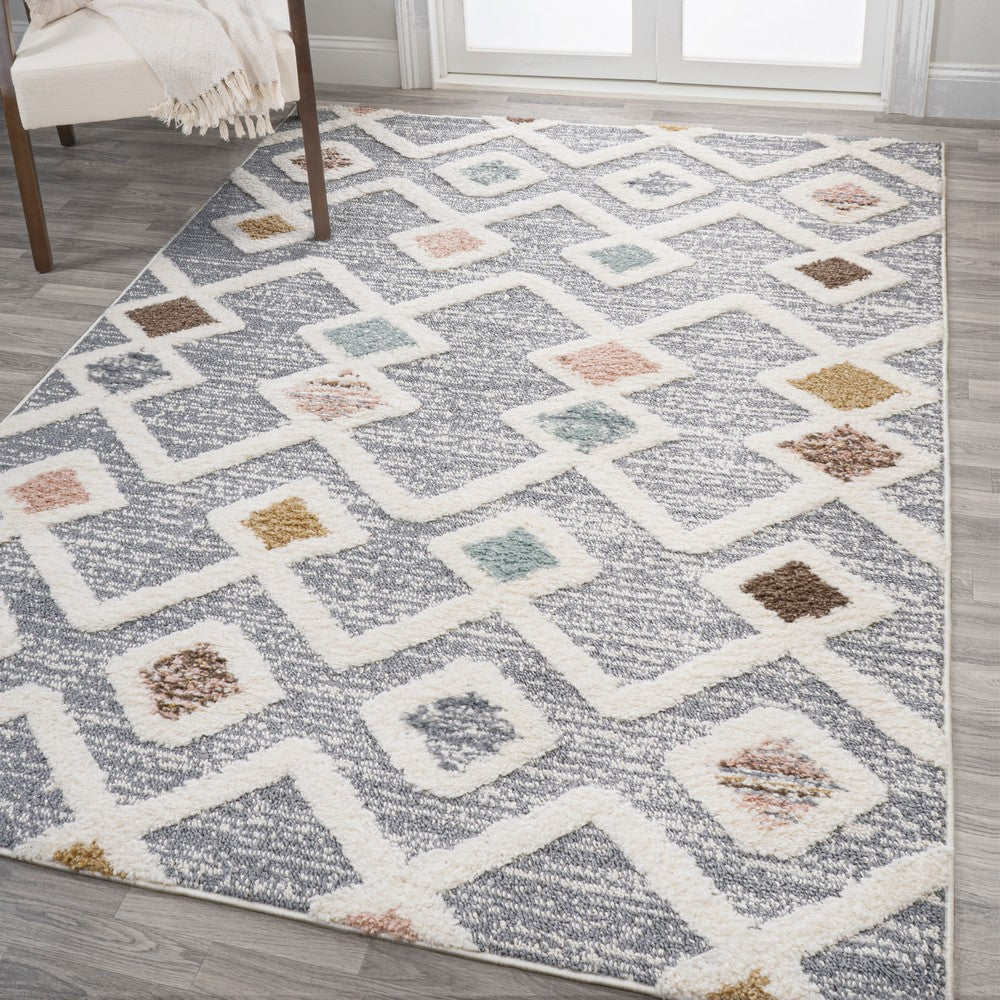 Shalon Trellis High-low Area Rug