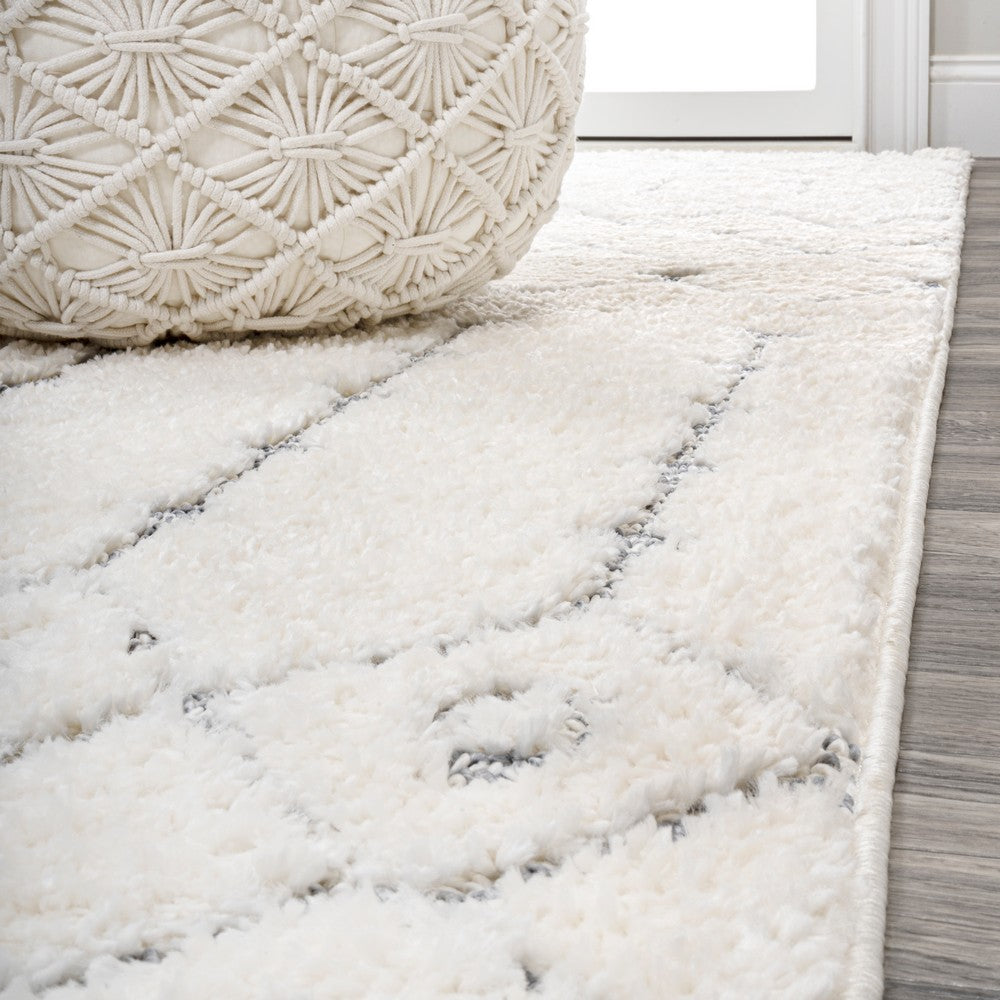 Zizi Moroccan Trellis Plush Carved Area Rug