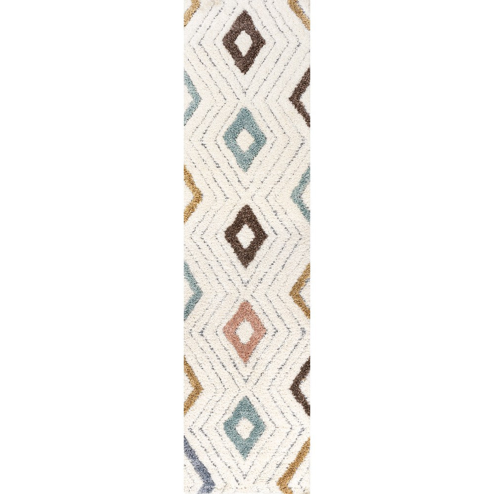 Maira Diamond Tribal High-low Area Rug