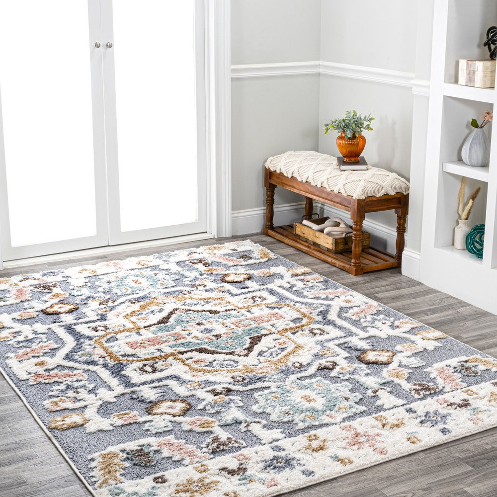 Rayna Persian Medallion High-low Area Rug