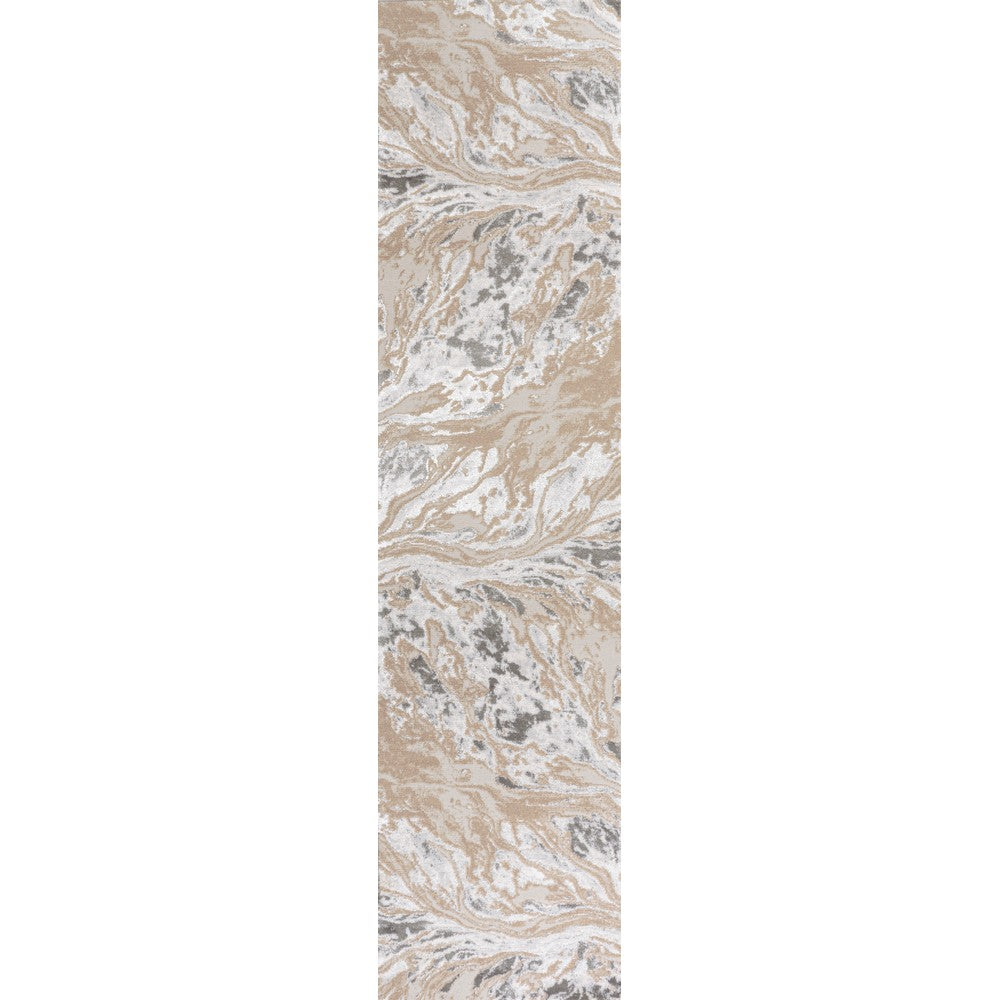 Batura Swirl Marbled Abstract Area Rug