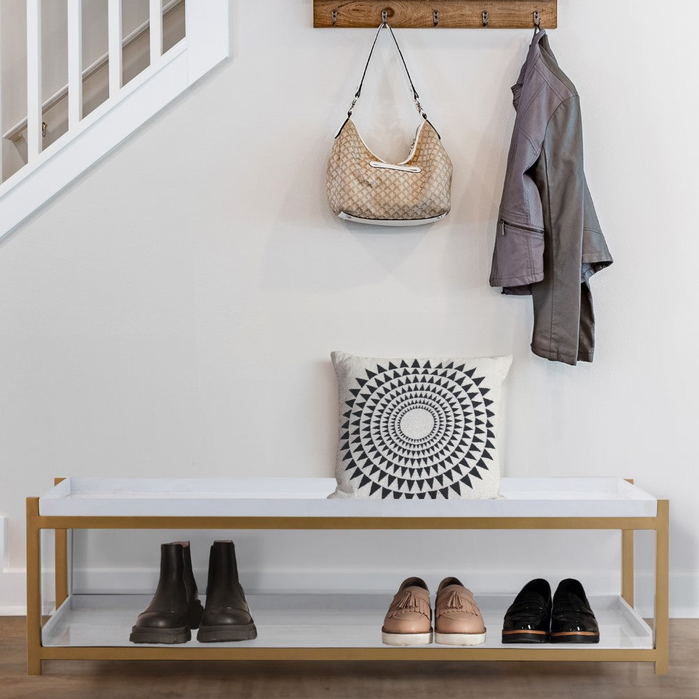 Ashoka Industrial Compact 10.75" 6-Pair 2-Tier Iron Shoe Rack