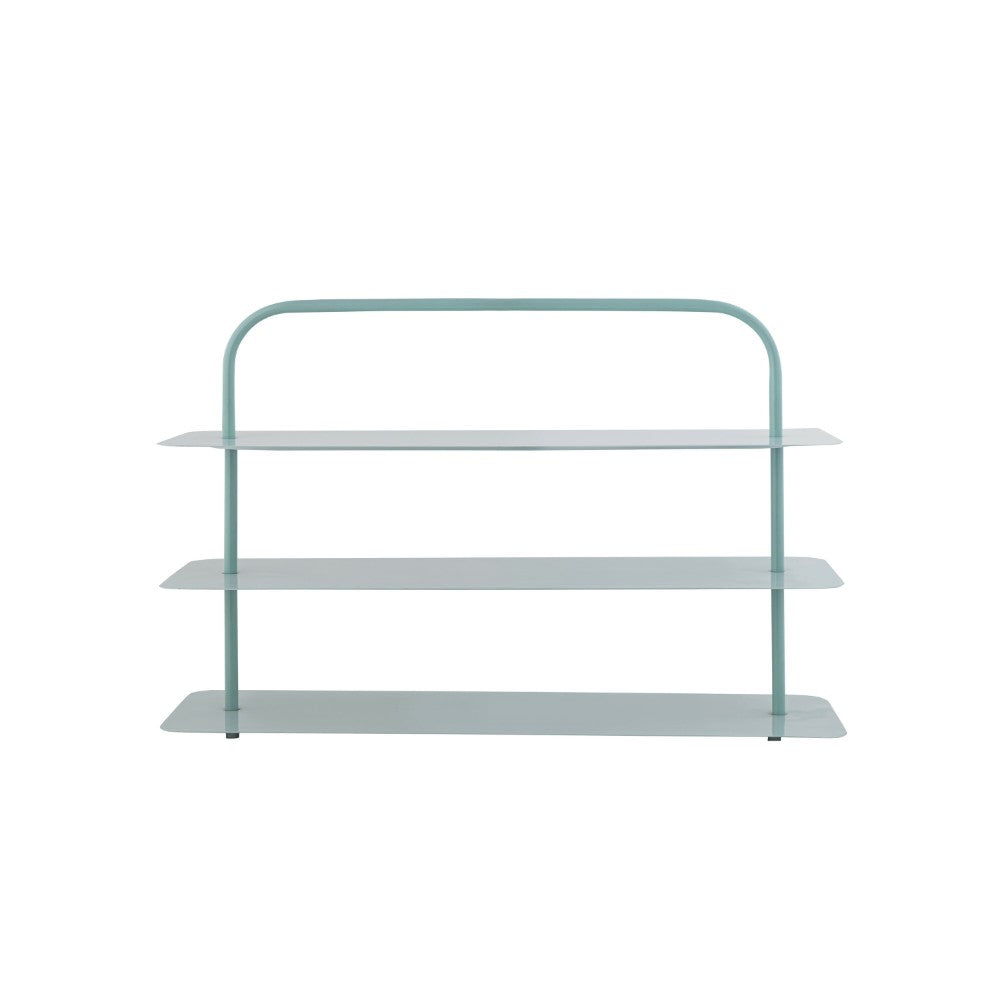 Coffe Minimalist 24.5" 9-Pair 3-Tier Iron Thin Flat Plate Shoe Rack