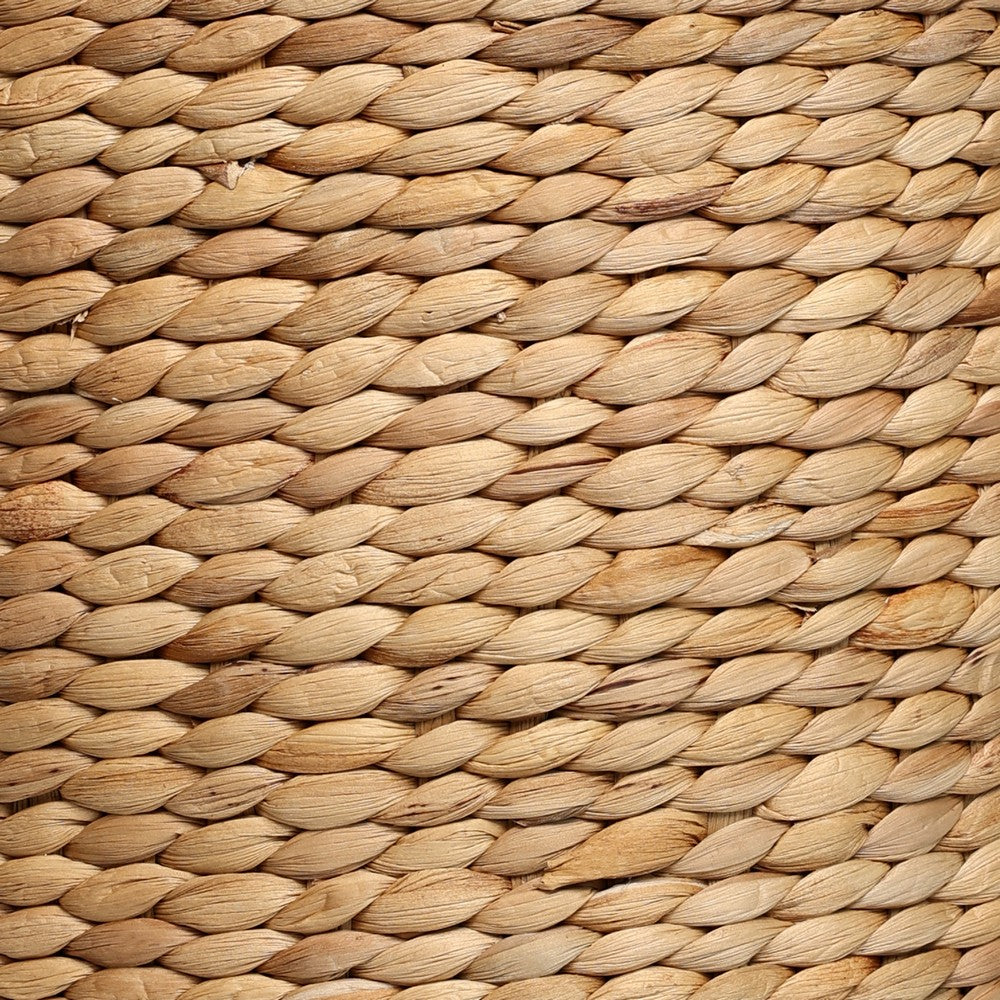Zoey Modern Coastal Hand-Woven Hyacinth Stool