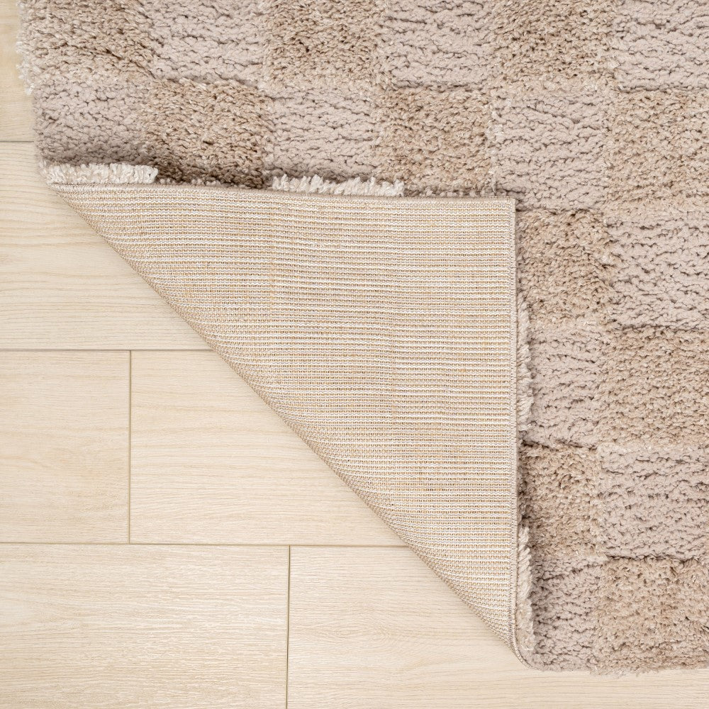 Driftvale Geometric Checker High-low Shag Area Rug