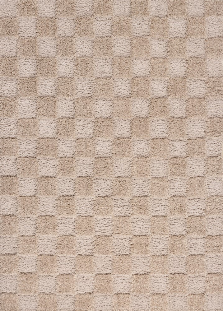 Driftvale Geometric Checker High-low Shag Area Rug