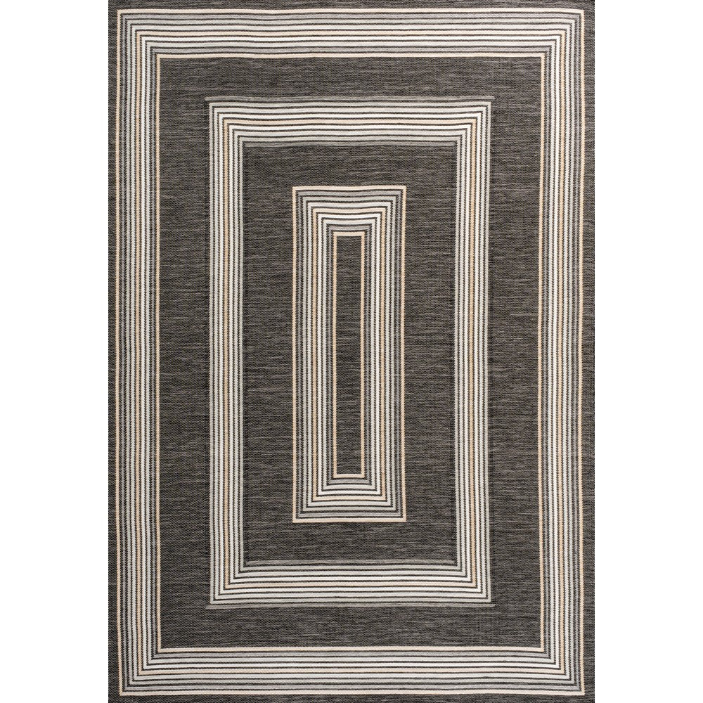 Always Classic Nautical Mitre Stripe Reversible Machine-Washable Indoor/Outdoor Area Rug