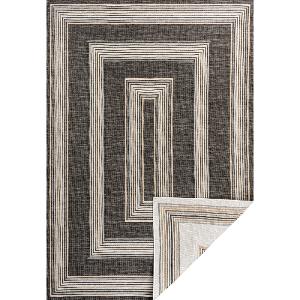 Always Classic Nautical Mitre Stripe Reversible Machine-Washable Indoor/Outdoor Area Rug