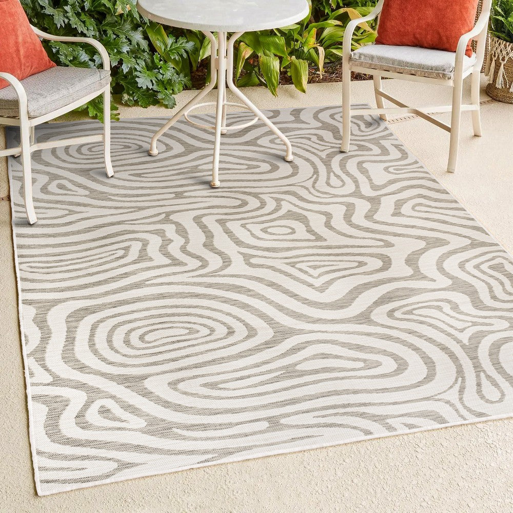 Echo Modern Bohemian Abstract Organic Reversible Machine-Washable Indoor/Outdoor Area Rug