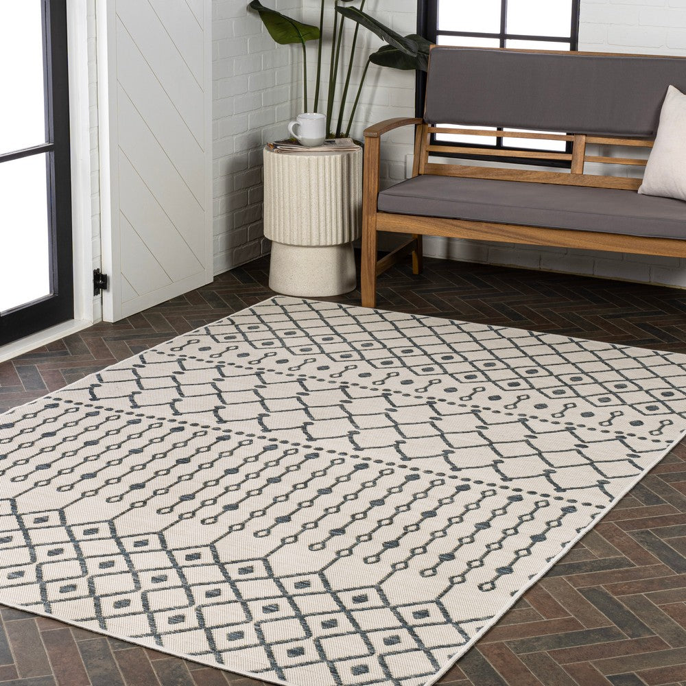 Lizzy Modern Geometric Moroccan Reversible Machine-Washable Indoor/Outdoor Area Rug