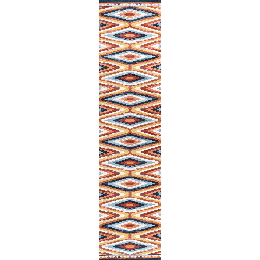 Jaali Diamond Kilim Geometric Area Rug