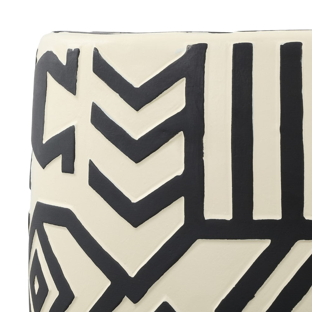 Jimothy 17.75" Geometric Drum Garden Stool