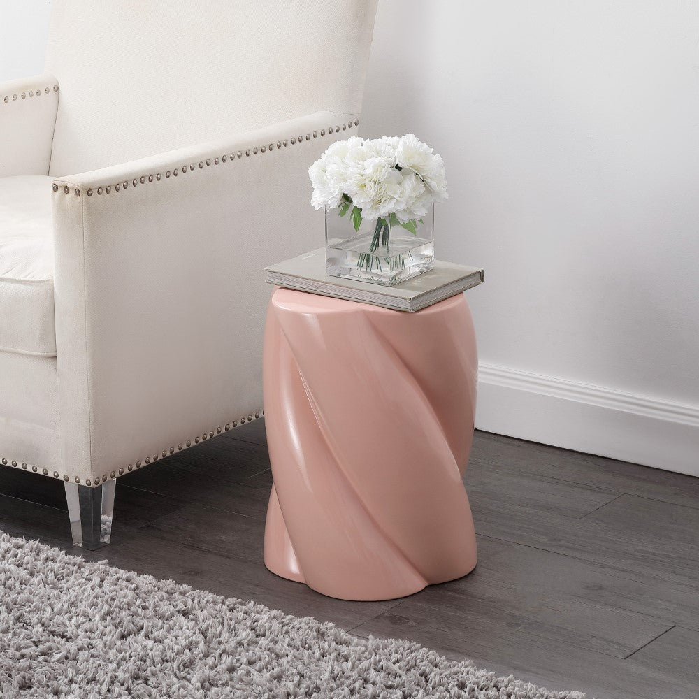 Yves Modern Minimalist Rope Twist Ceramic Indoor/Outdoor Garden Stool