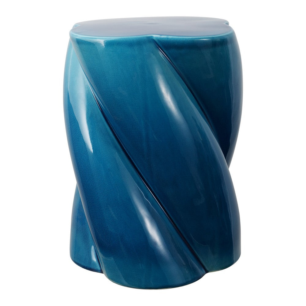 Yves Modern Minimalist Rope Twist Ceramic Indoor/Outdoor Garden Stool