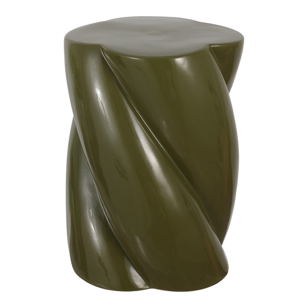 Yves Modern Minimalist Rope Twist Ceramic Indoor/Outdoor Garden Stool