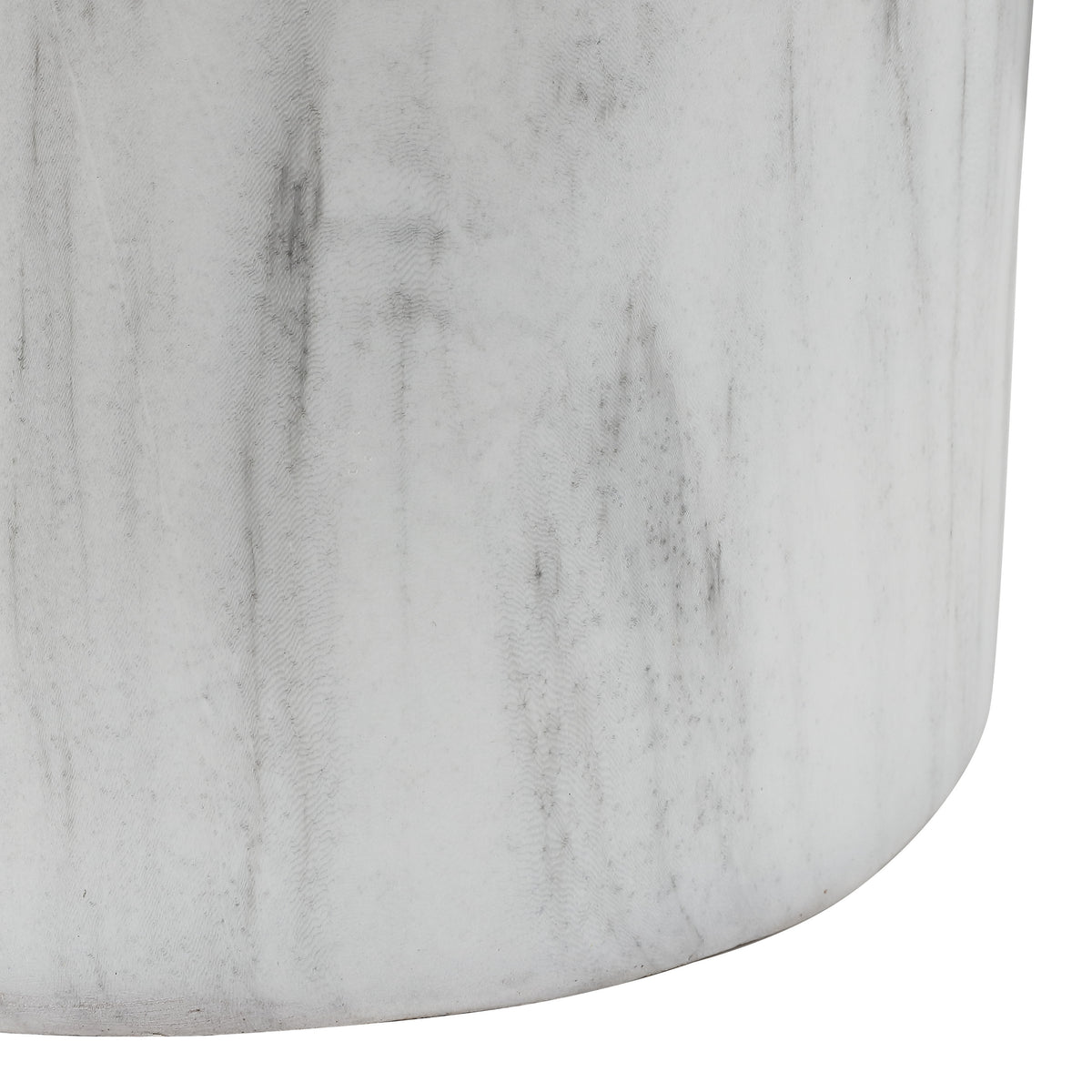 Zeus 16.75" Modern Minimalist Faux Marble Column Indoor/Outdoor Accent Table
