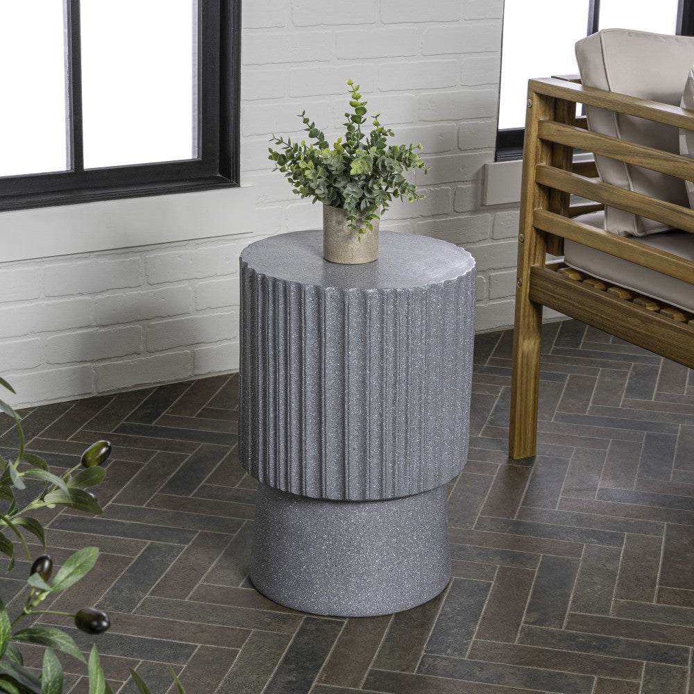 Harper 19" Modern Art Deco Tambour Accent Table