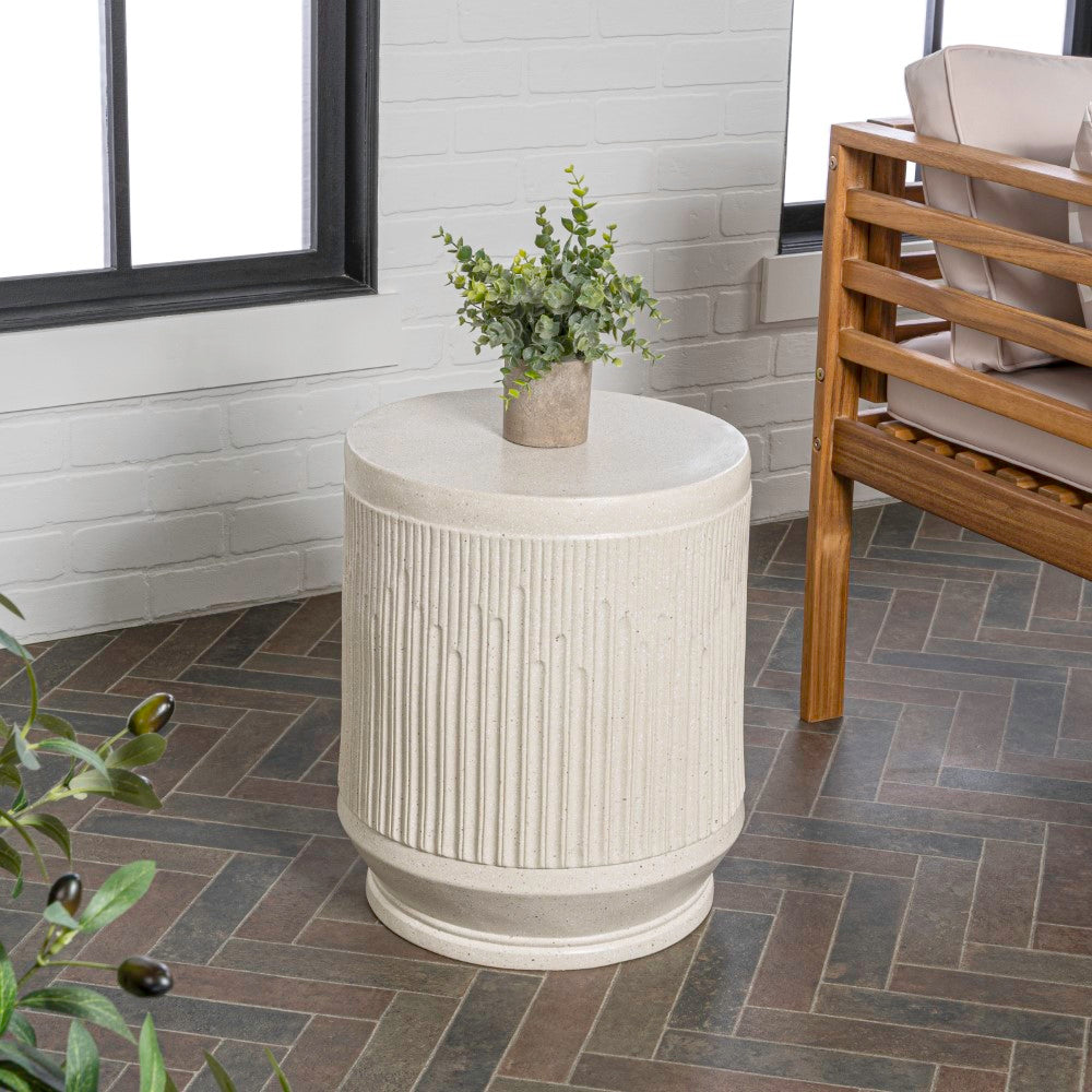 Stanford 17.5" Mid-Century Modern Brutalist Accent Table