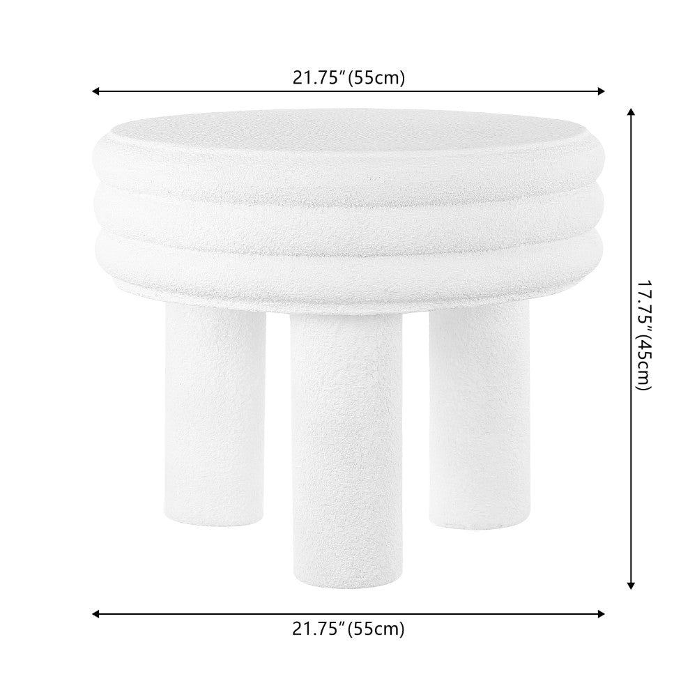 Rashida 13.5" Contemporary Minimalist Curvy Low Accent Table