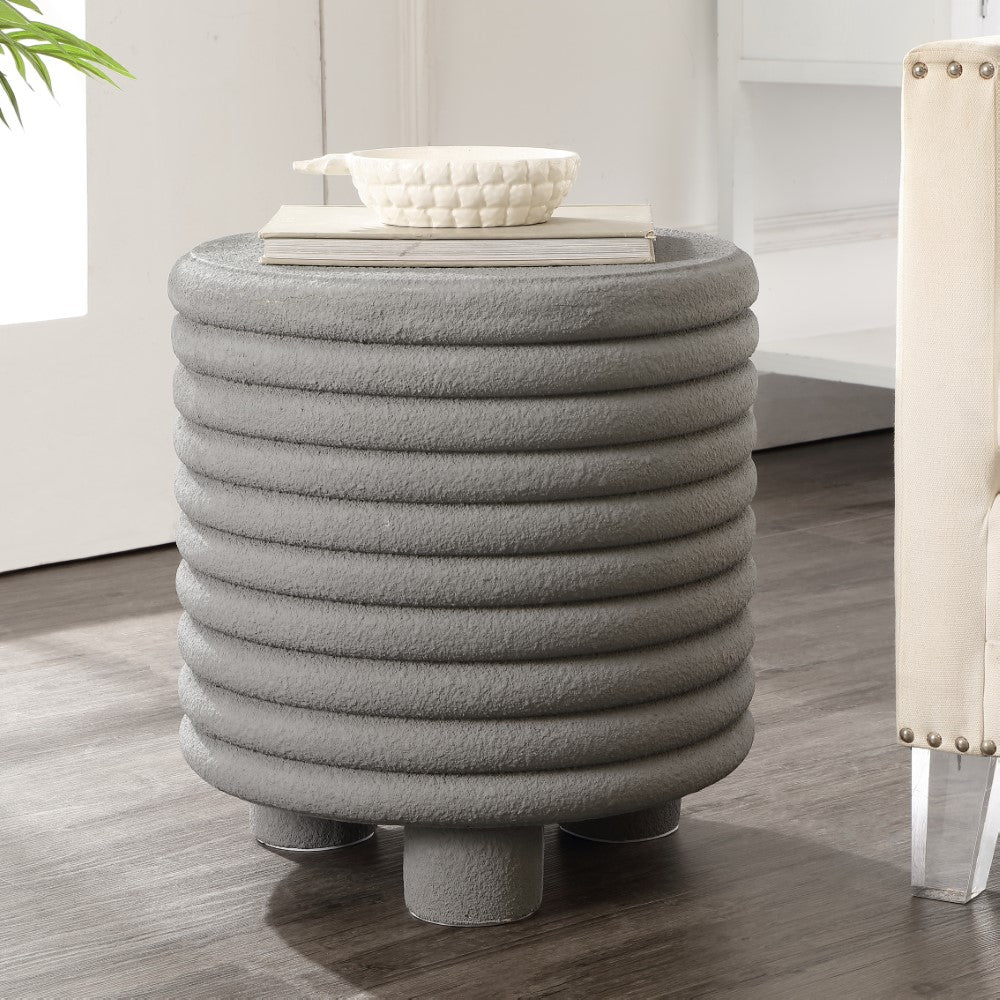 Pedestal 18" Minimalist Modern 3-Legged Drum Accent Table