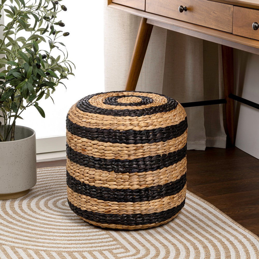 Aimee Modern Minimalist Hand-Woven Hyacinth Stool