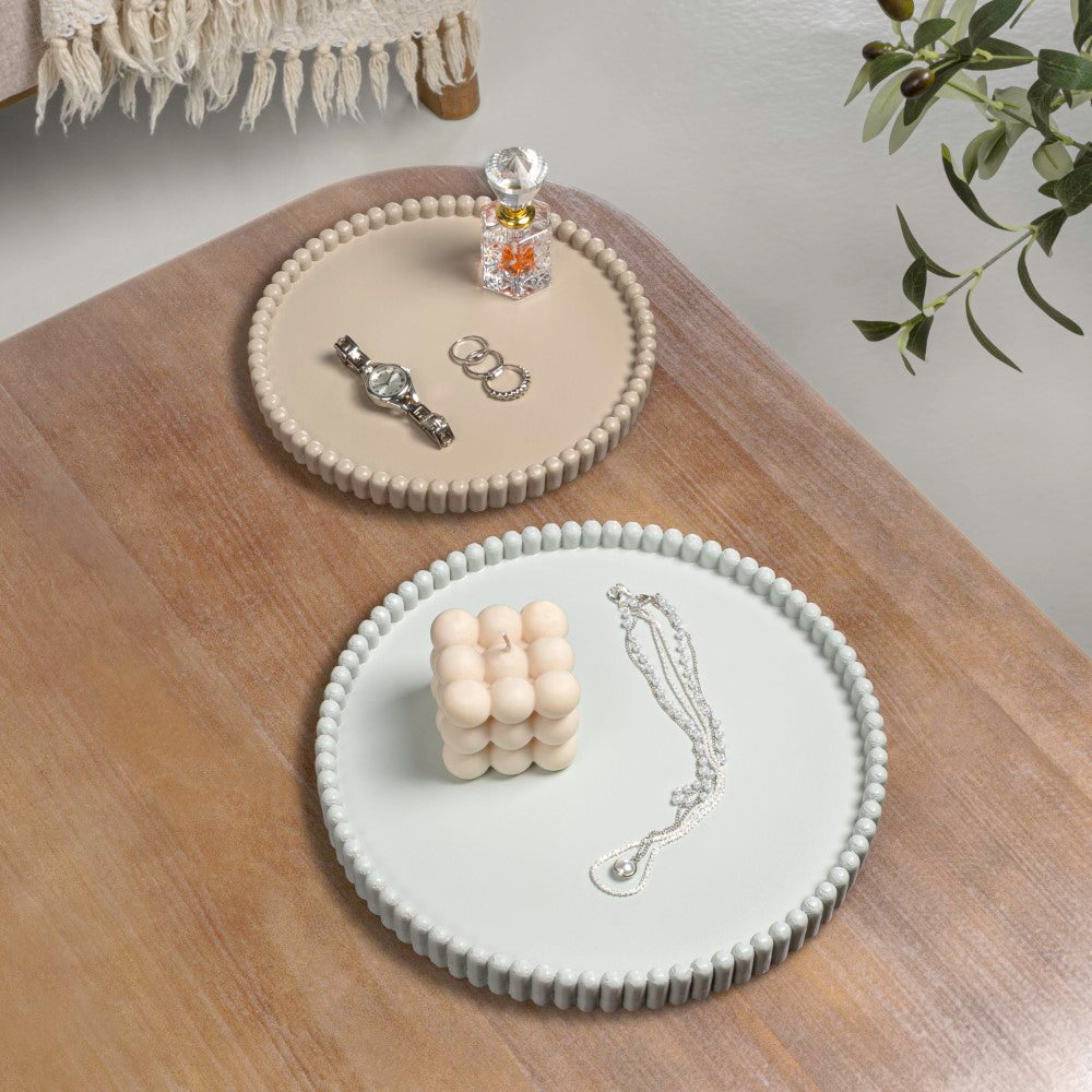 Oryn Modern Minimalist Concrete Fluted Edge Decorative Jewelry Trays
